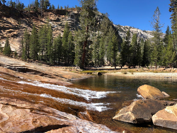 Photo of the Tuolumne River flowing into Glen Aulin.