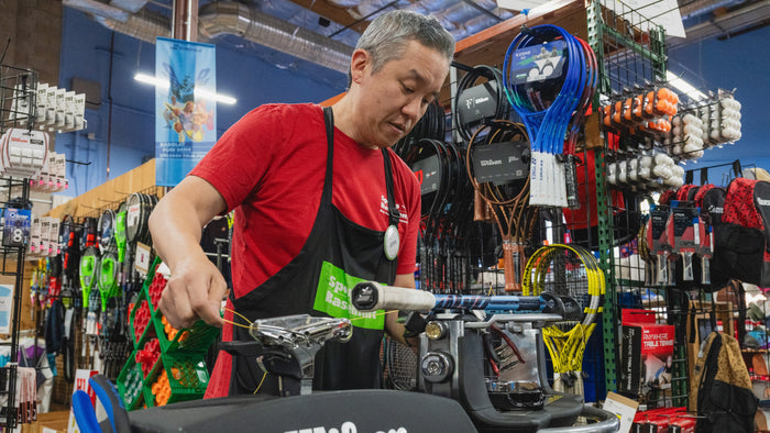 Visit our racket shop at your local basement