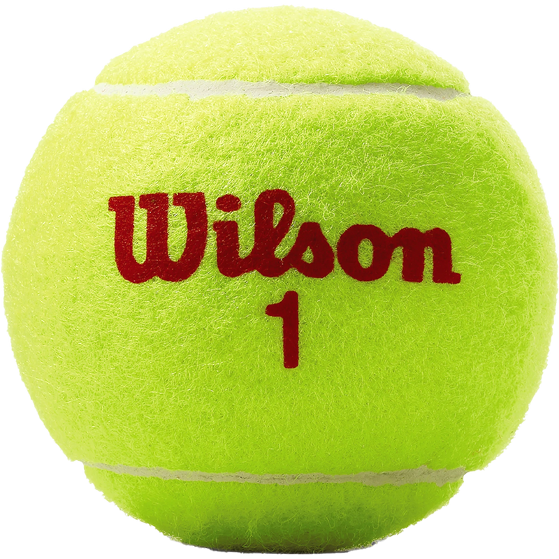 US Open Red Balls 3pack, Wilson US Open Red Tournament 3 Ball Can single ball front