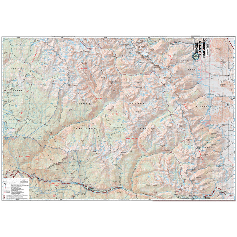 Sequoia - Kings Canyon High Country Map, Tom Harrison Maps Sequoia - Kings Canyon High Country Map flat