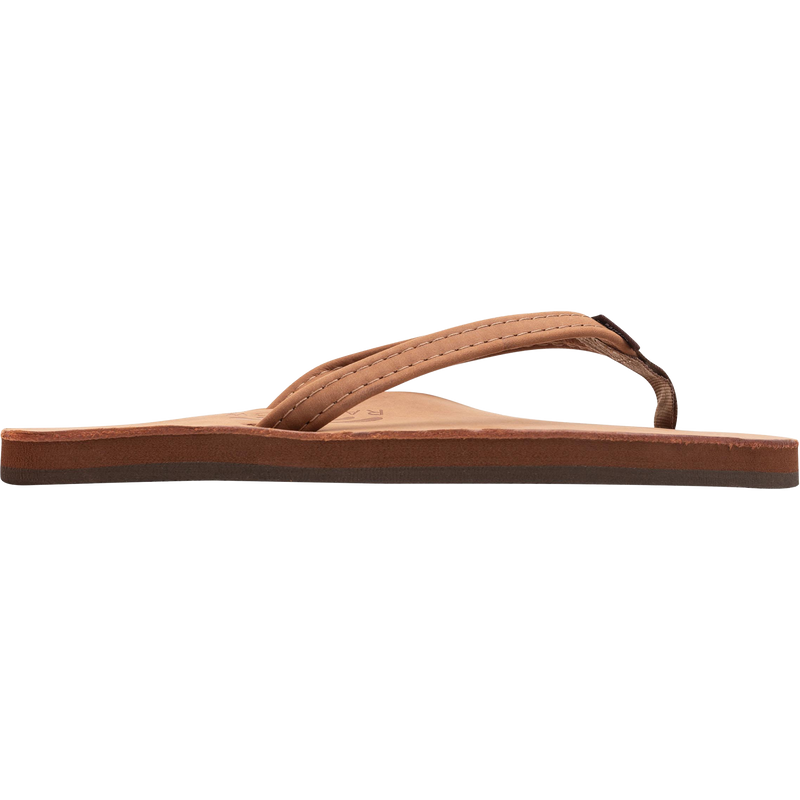 Women's Premier Leather Narrow Strap Sandal, Rainbow Sandals Women's Premier Leather Narrow Strap Sandal in Redwood right profile