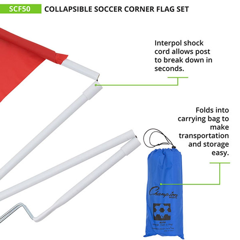 Fold a Flag System (set of 4 flags), Champion Sports Fold a Flag System (set of 4 flags) Features