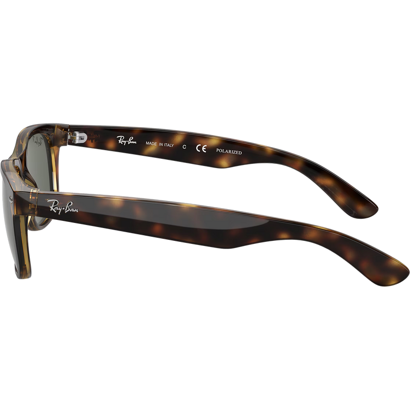 New Wayfarer M - Tortoise/Crystal Green Polarized, Ray Ban New Wayfarer M Tortoise Crystal Green Polarized left