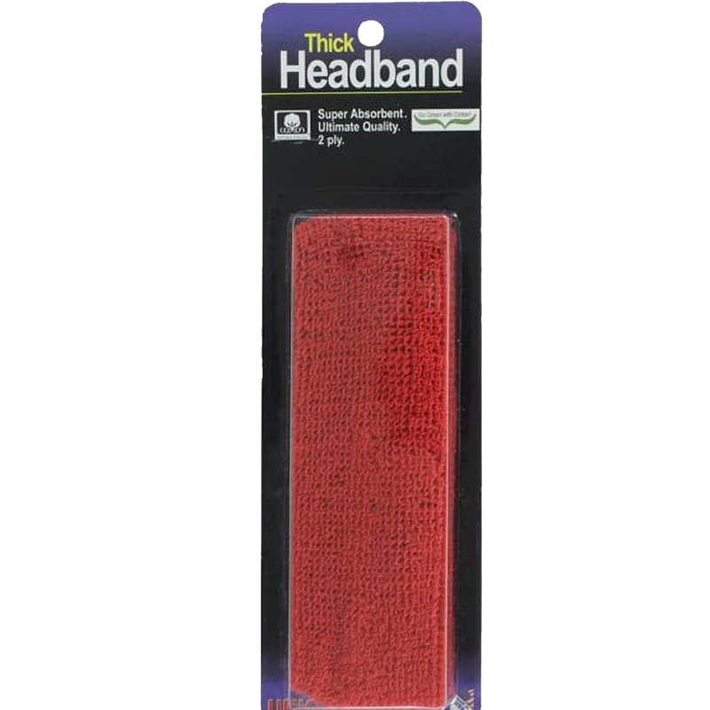 Thick 2-Ply Headband - Red, Featured Image