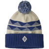 Patagonia Powder Town Beanie in HSBW-Hut Tripper Stripe/Birch White