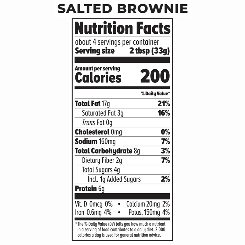 Trail Butter Big Squeeze, Trail Butter Big Squeeze Salted Brownie Peanut Butter Blend Nutrition Facts