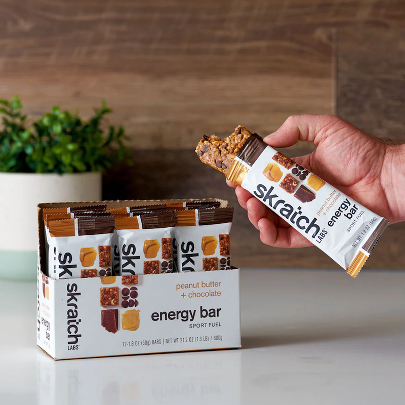 Energy Bar Sport Fuel, Skratch Labs Energy Bar Sport Fuel in hand