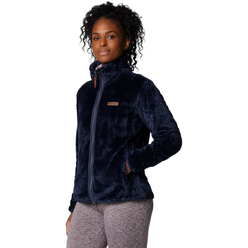 Women's Fire Side II Sherpa Full Zip, Columbia Women's Fire Side II Sherpa Full Zip in 464-Collegiate Navy front left