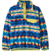 Patagonia Youth Lightweight Synchilla Snap-T Fleece Pullover in Diamond Stripe Uplift Blue
