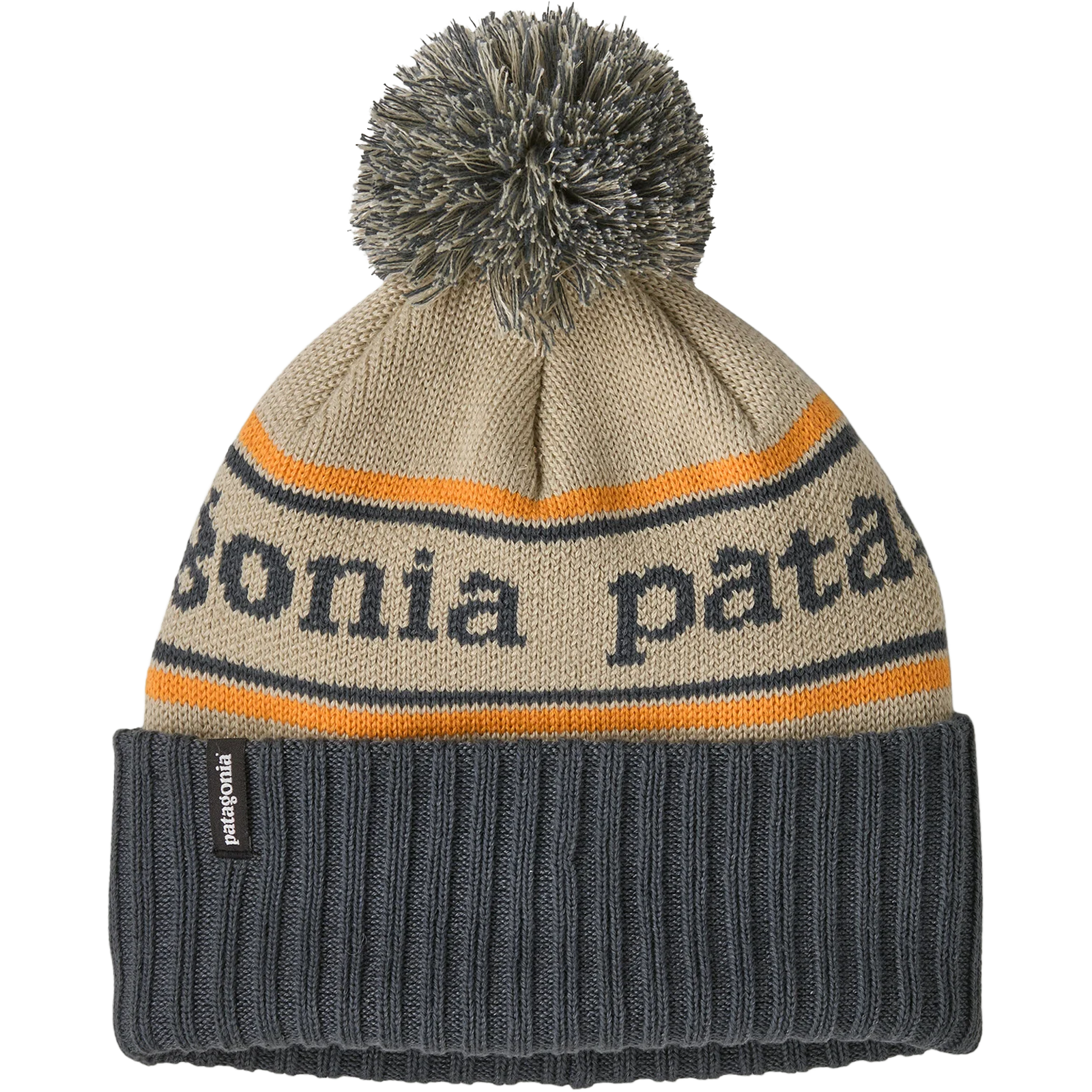 Patagonia Youth Powder Town Beanie in Park Stripe/Weathered Stone