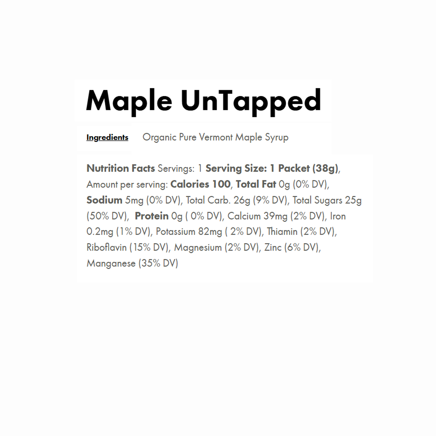 Maple Syrup Energy alternate view
