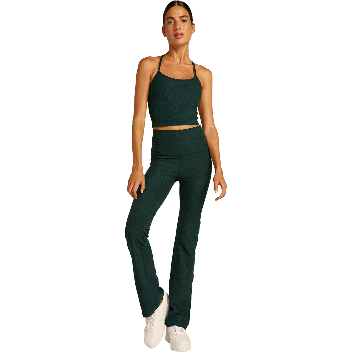 Women's Spacedye Slim Racerback Cropped Tank alternate view