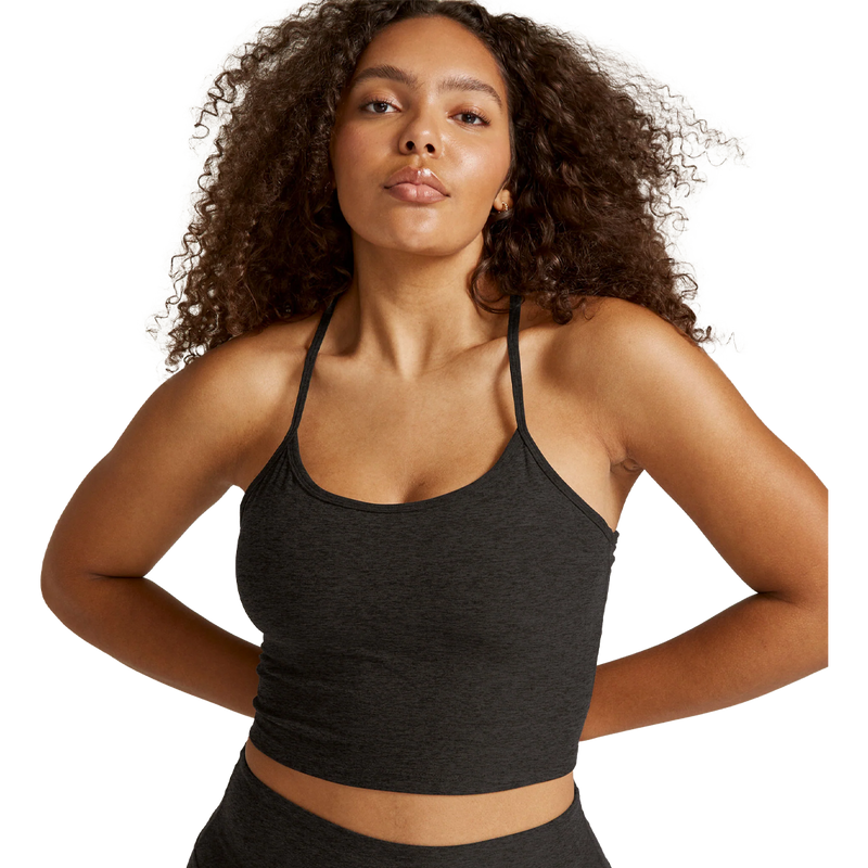 Women's Spacedye Slim Racerback Cropped Tank, Featured Image