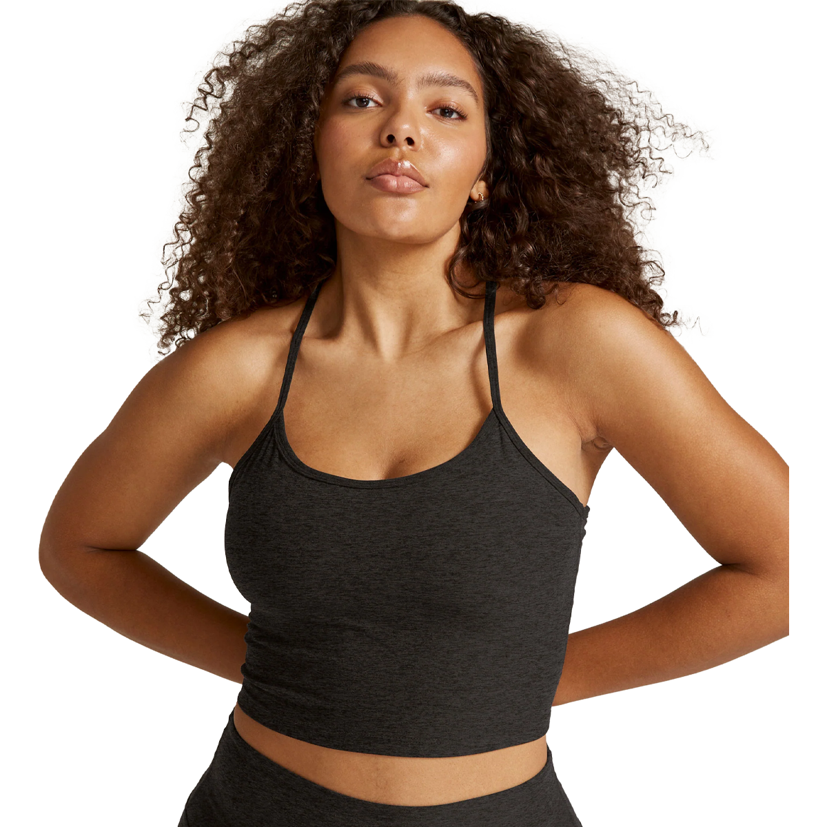 Women's Spacedye Slim Racerback Cropped Tank alternate view