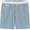Vuori Men's Banks Shorts in Dusty Blue Slub Stripe