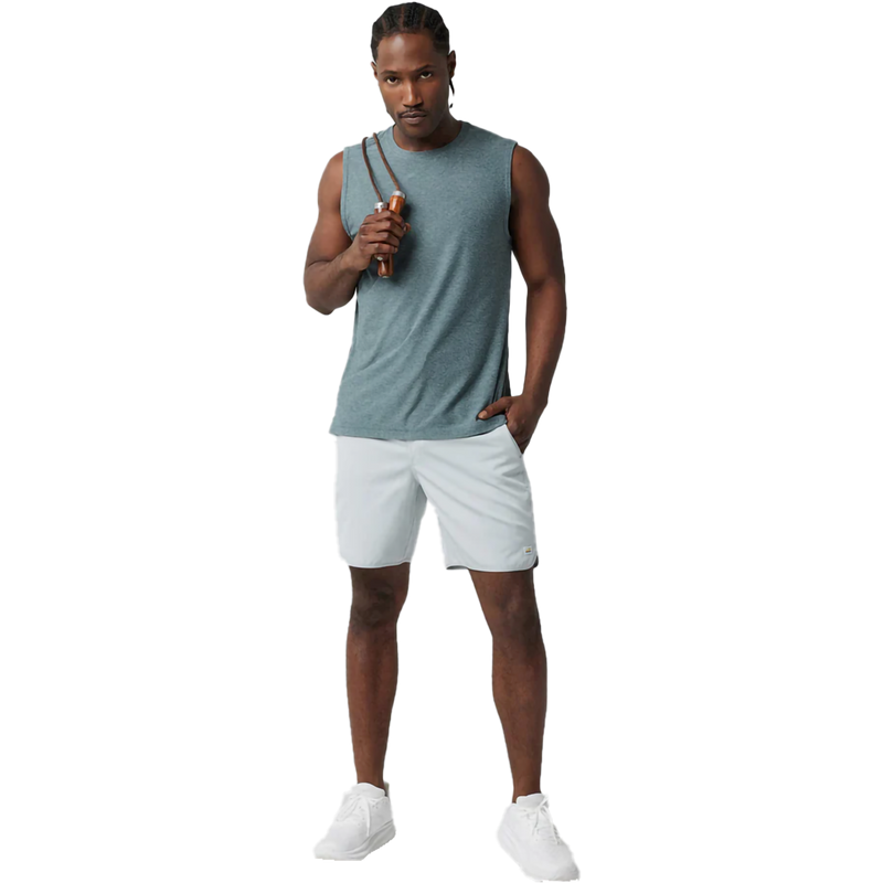 Men's Banks Short, Vuori Men's Banks Short in Sky Grey Linen Texture