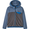 Patagonia Youth Micro D Snap-T Fleece Jacket in Forge Grey w/Utility Blue