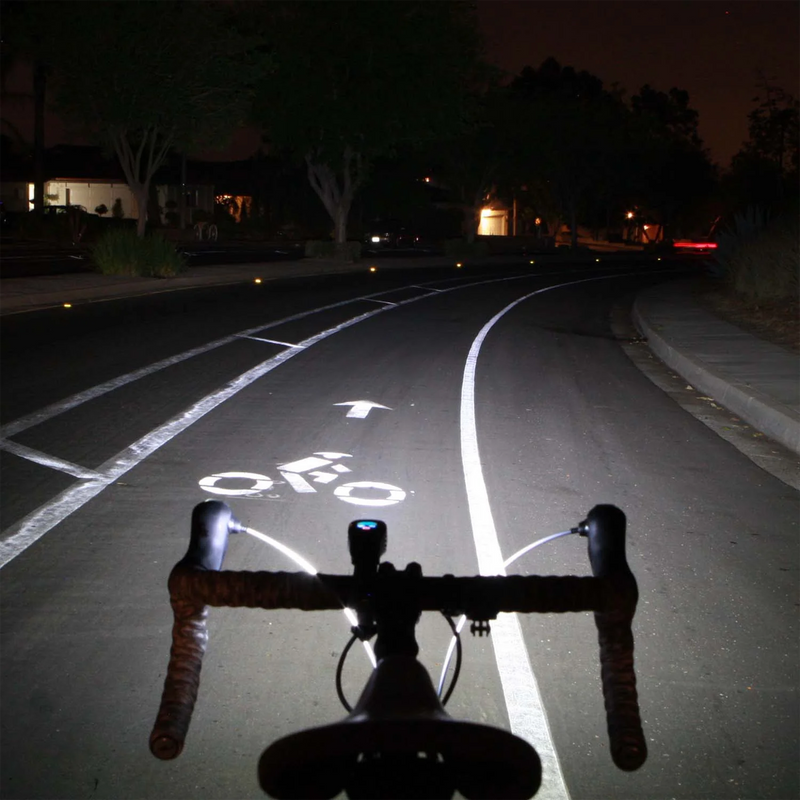 Lumina OLED 1200 Boost Headlight, NiteRider Lumina OLED 1200 Boost Headlight at night