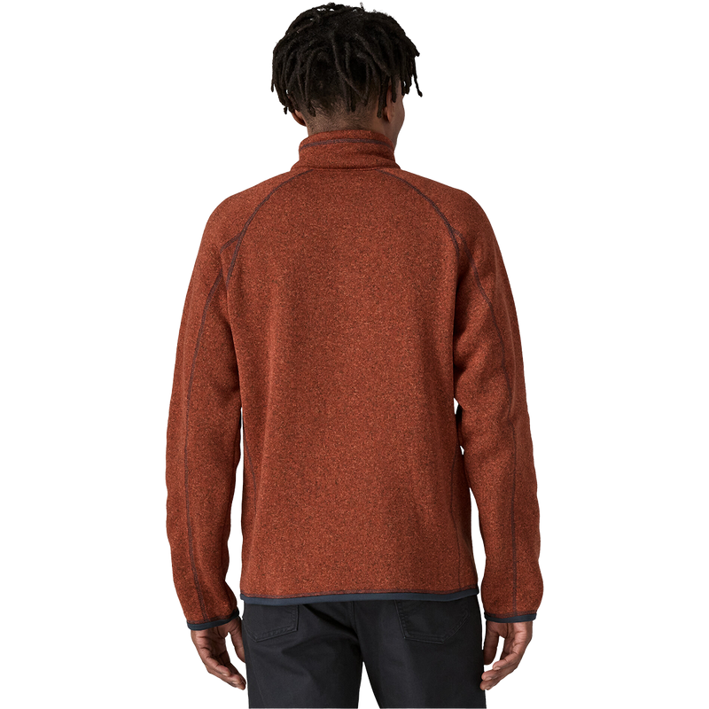Men's Better Sweater 1/4 Zip, Patagonia Men's Better Sweater 1/4 Zip in BURR-Burnished Red back