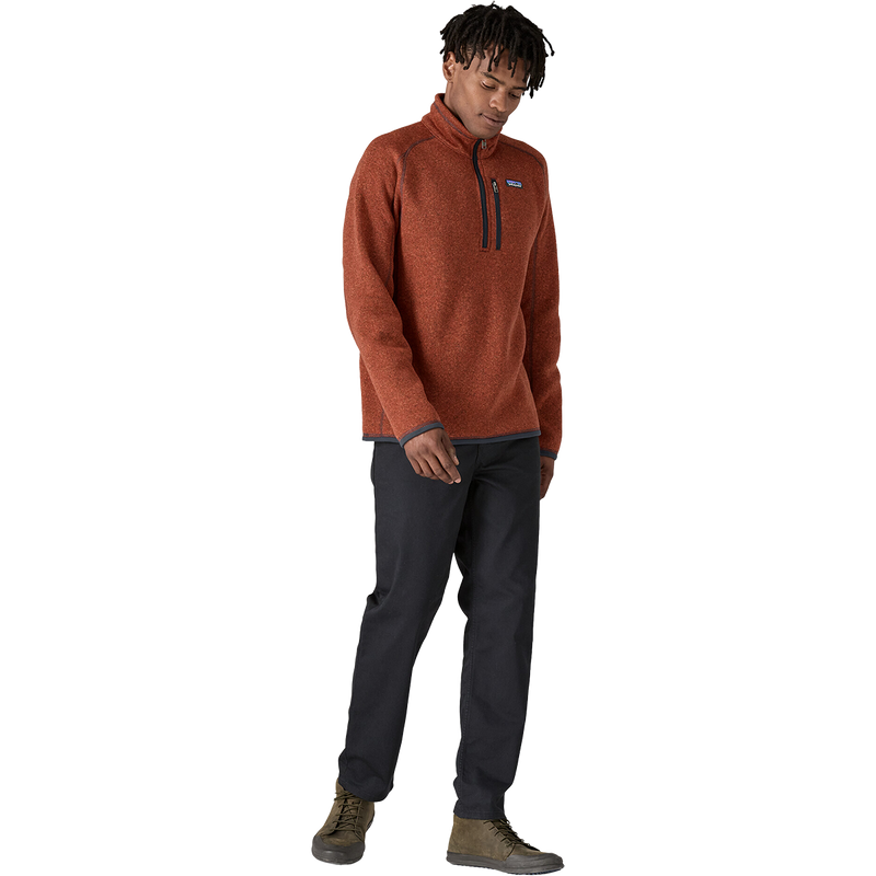 Men's Better Sweater 1/4 Zip, Patagonia Men's Better Sweater 1/4 Zip in BURR-Burnished Red front right