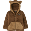 Patagonia Youth Furry Friends Fleece Hoody in Moose Brown