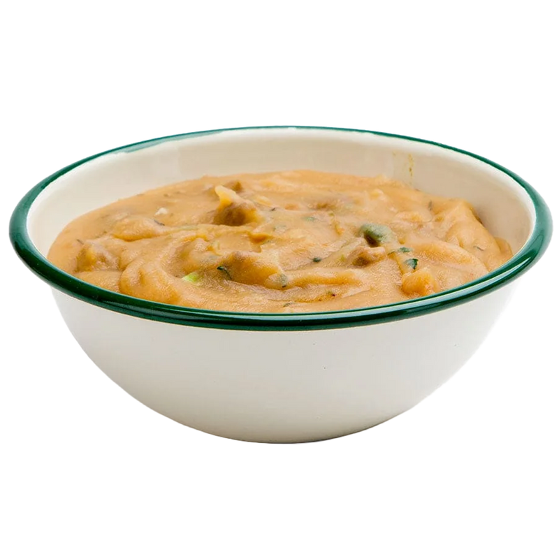 Mashed Potatoes and Gravy with Beef, Backpacker's Pantry Mashed Potatoes and Gravy with Beef in bowl