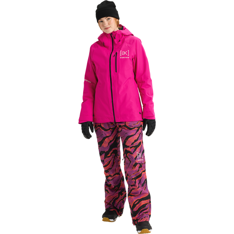 Women's AK Gore-Tex Upshift Jacket, Burton Women's AK Gore-Tex Upshift Jacket in 69P-Very Berry front full length