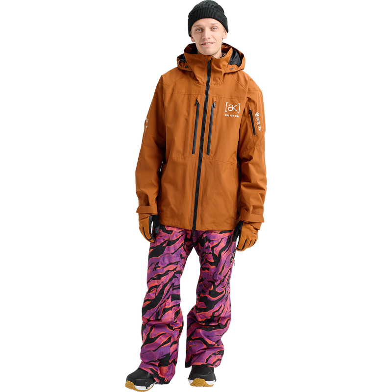 Men's AK Gore-Tex Swash Jacket, Burton Men's AK Gore-Tex Swash Jacket in EZA-Chestnut Brown front full length