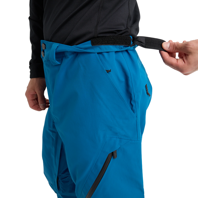 Men's AK Gore-Tex 2L Cyclic Pant, Burton Men's AK Gore-Tex 2L Cyclic Pant in EVV-Blue Teal waist adjuster