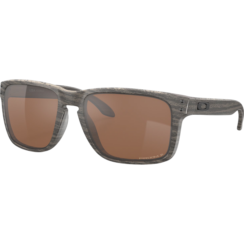 Holbrook XL - Woodgrain/Prizm Tungsten Polarized, Oakley Holbrook XL 3/4 Front