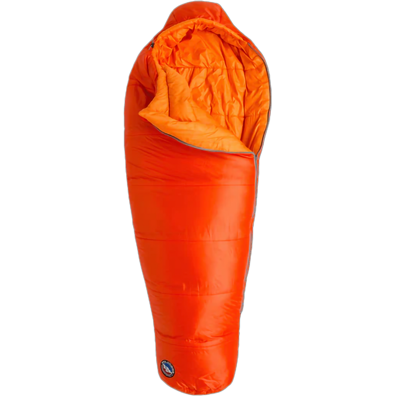 Youth Wolverine 20, Big Agnes Youth Wolverine 20 in Cherry Tomato/Tangelo unzipped