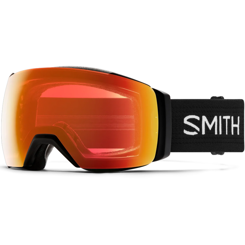 Smith I/O MAG XL in Black + CP Everyday Red Mirror front left