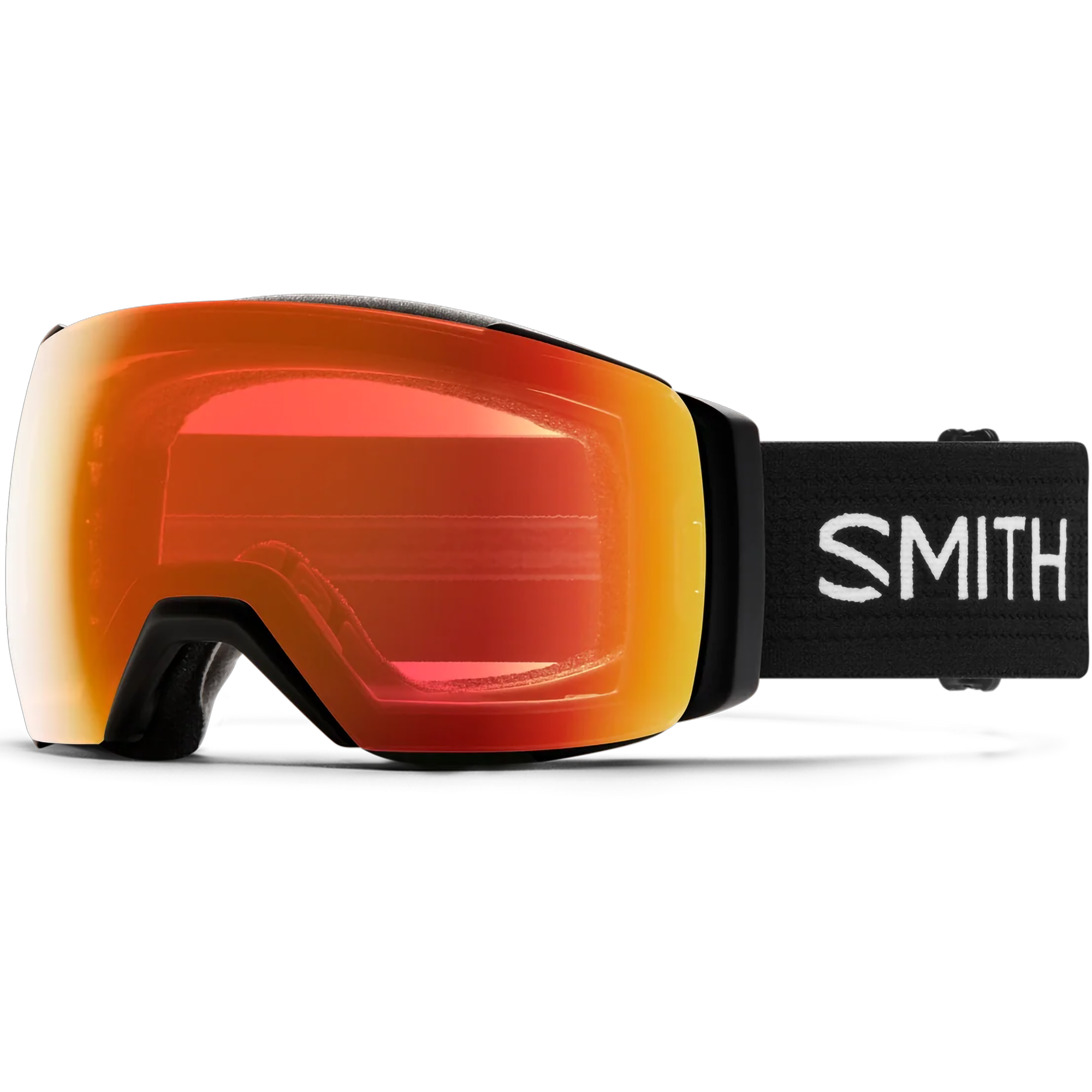 Smith I/O MAG XL in Black + CP Everyday Red Mirror front left