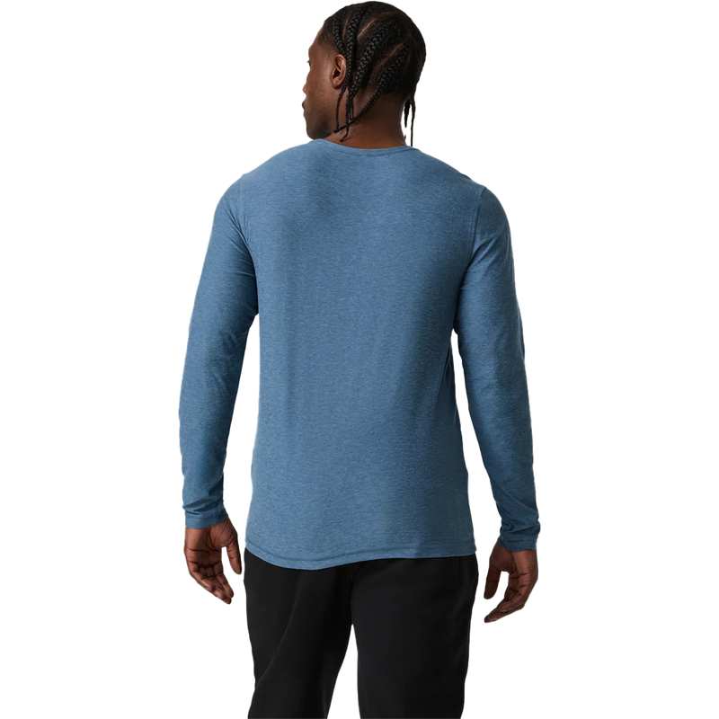 Men's Long-Sleeve Strato Tech Tee, Vuori Men's Long-Sleeve Strato Tech Tee in HPB-Pool Blue Heahter back