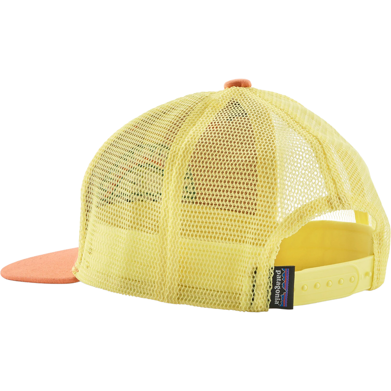 Youth Trucker Hat, Patagonia Youth Trucker Hat in Peach Sherbet backside