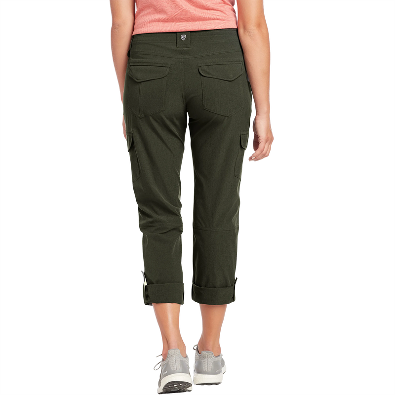 Women's Freeflex Roll-Up Pant - Short, Kuhl Women's Freeflex 30" Roll-Up Pant in Dark Moss back