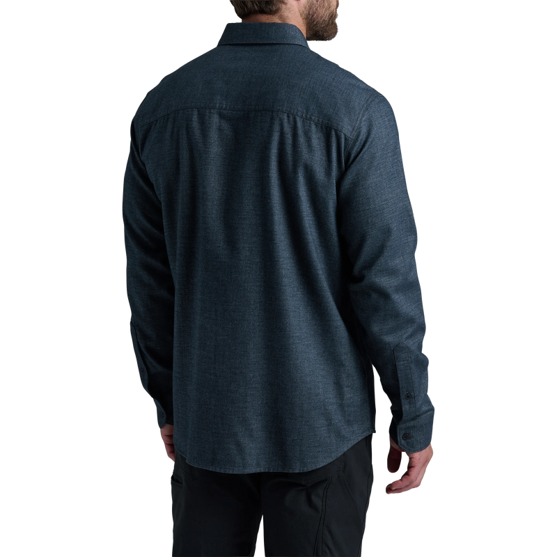 Men's Descendr Flannel Long Sleeve, Kuhl Men's Descendr Flannel Long Sleeve in DABY-Deep Abyss back
