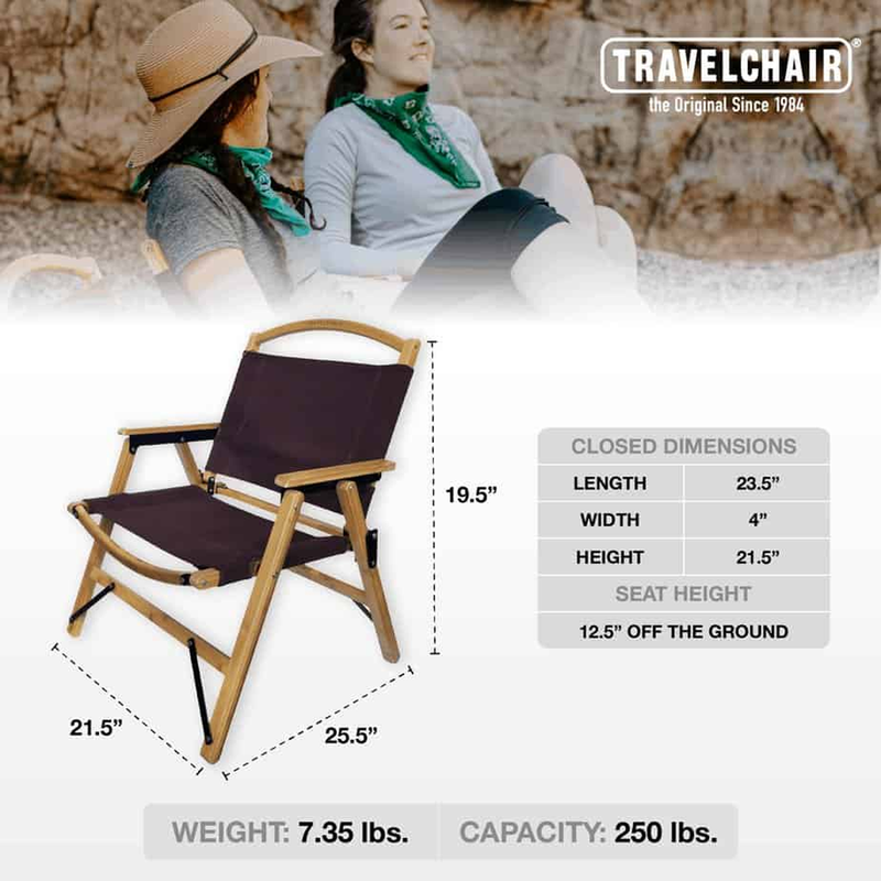 Kanpai Bamboo Chair, TravelChair Kanpai Bamboo Chair specs infographic