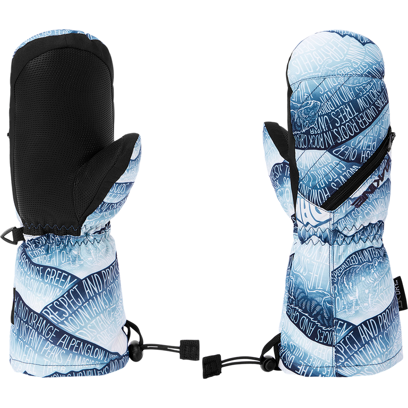 Dakine Youth Tracker Mitt pair with palm and back of hand view