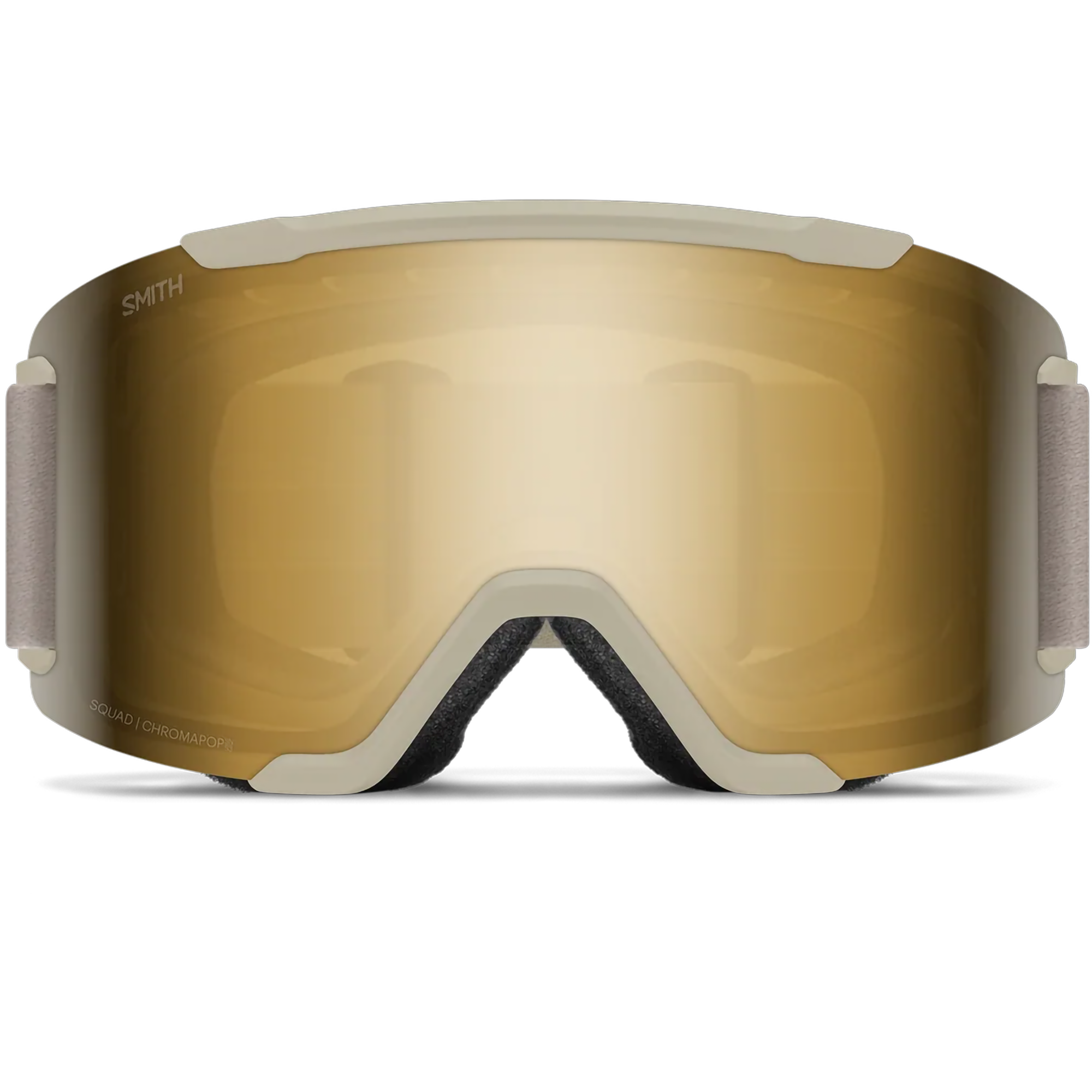 Smith Sport Optics Squad in Chalk + CP Sun Black Gold Mirror front
