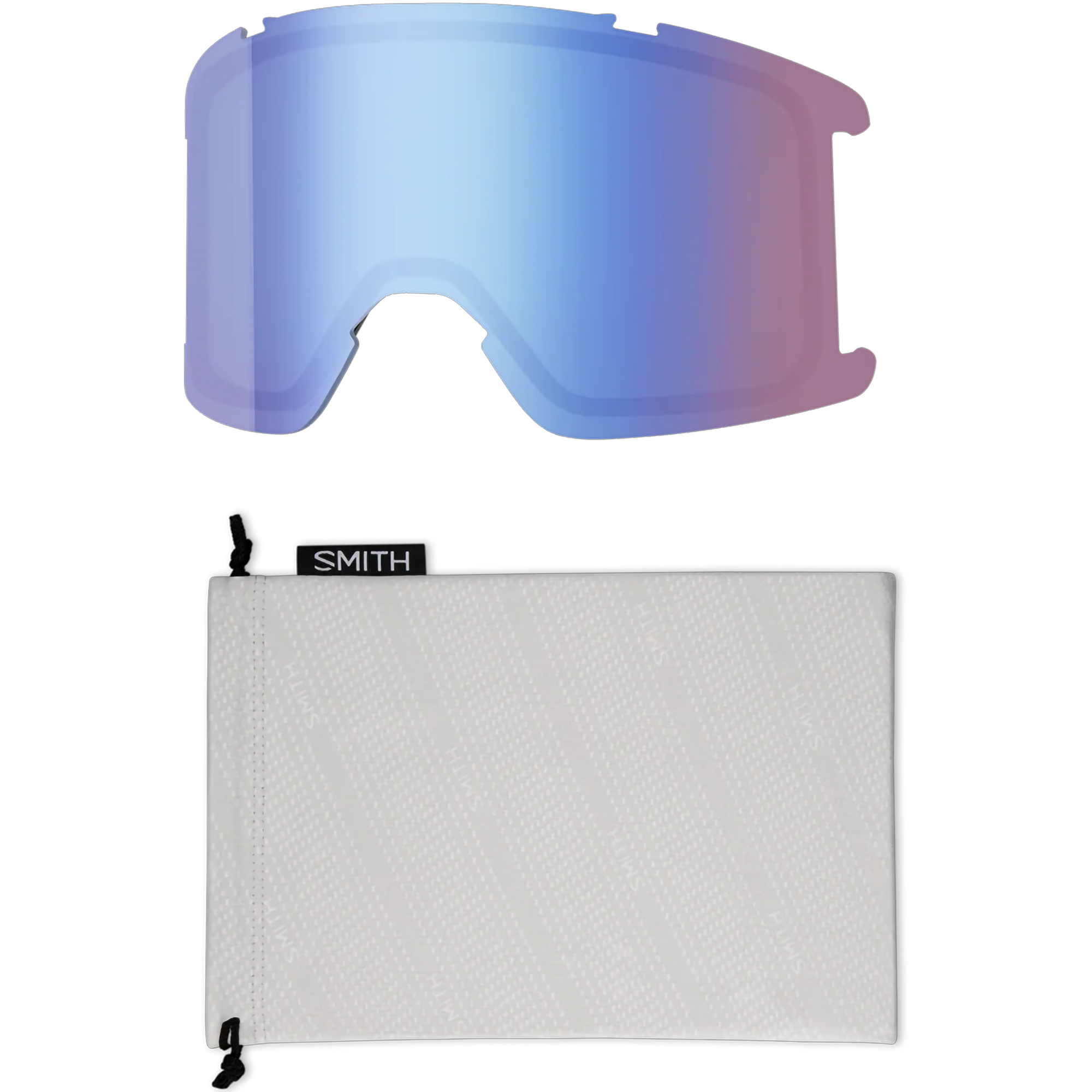 Smith Sport Optics Squad in Chalk + CP Sun Black Gold Mirror extra lens and storage sack