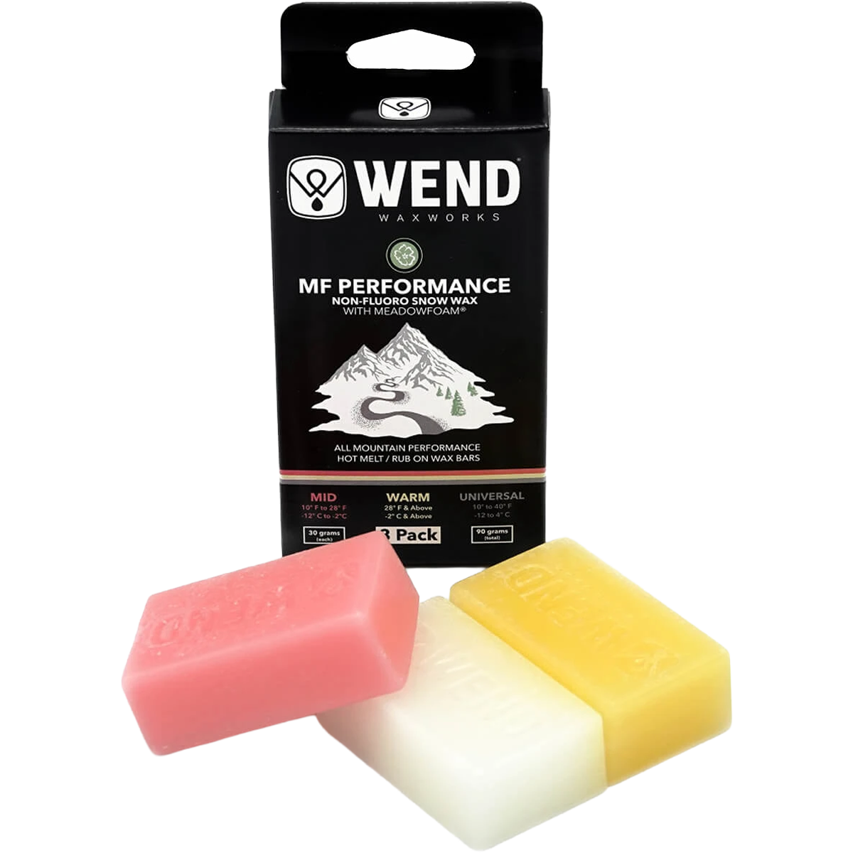 Wend MF 90g - Kit Mid/Warm/Universal three pack with bars out of package