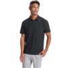 Vuori Men's Strato Tech Polo in Charcoal Heather on model front