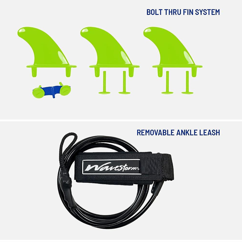 Wavestorm 8'0 Classic Surfboard w/ Leash, Wavestorm 8'0 Classic Surfboard w/ Leash features