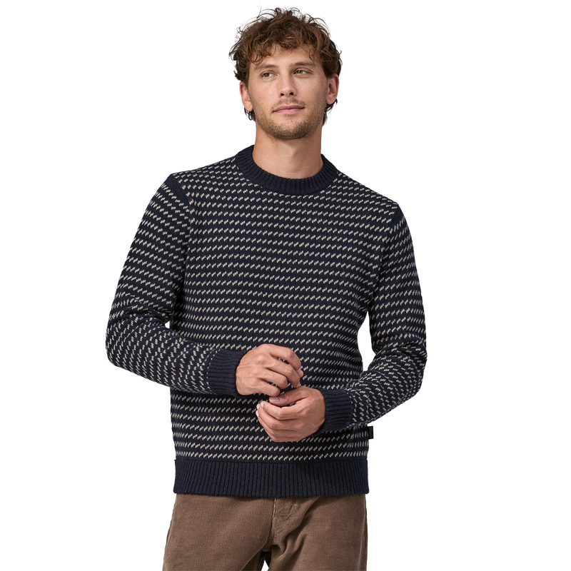 Men's Recycled Wool Sweater, Patagonia Men's Reycled Wool Sweater front on model