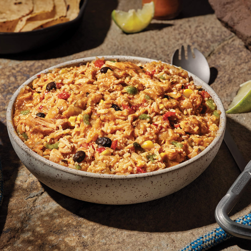 Chicken Fajita Bowl (2 Servings), Mountain House Chicken Fajita Bowl at camp