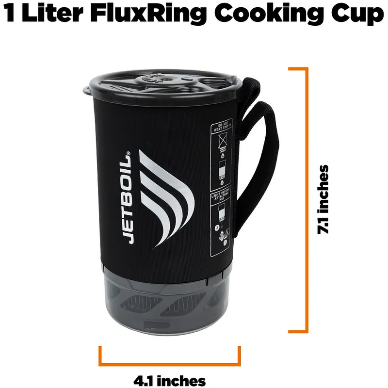 FluxRing Tall Spare Cup Carbon, Jetboil FluxRing Tall Spare Cup in Carbon dimensions