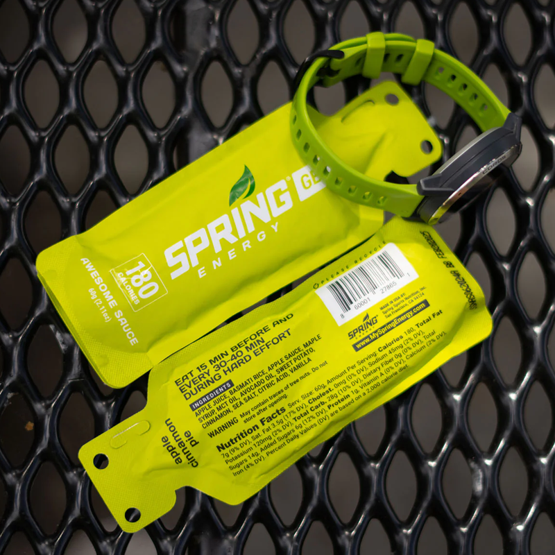 Spring Energy Gel, Spring Nutrition Spring Energy front and back