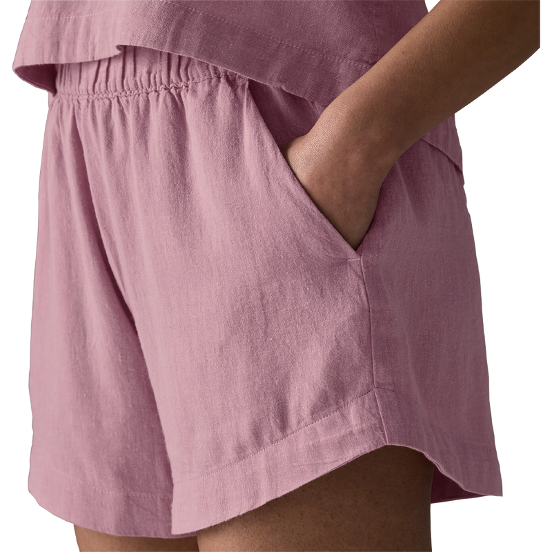 Women's Garden Island Shorts, Patagonia Women's Garden Island Shorts in light violet pocket detail