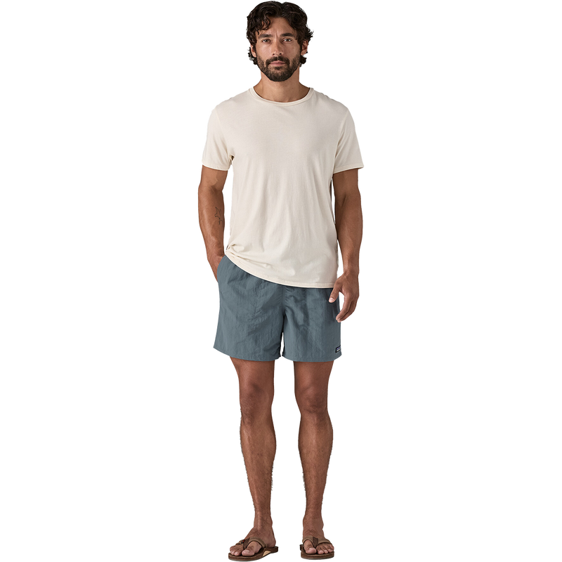 Men's Baggies Shorts 5", Patagonia Men's Baggies Shorts 5" in PMGR-Plume Grey on model front